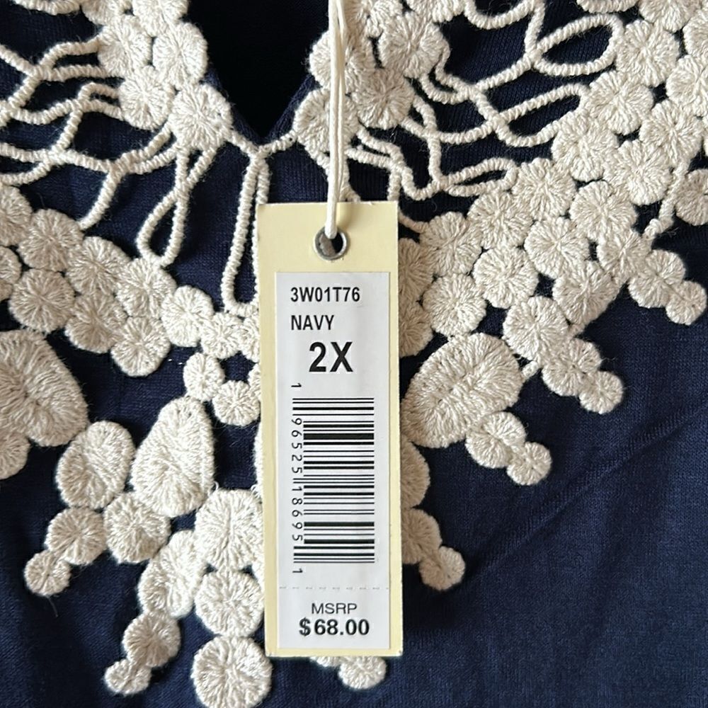 NEW Max Studio Navy Blue Tank Top - Picture 2 of 5